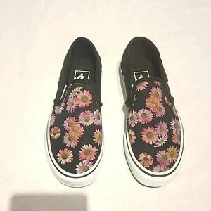 Vans Floral Classic Slip On Asher Canvas Flower Shoes